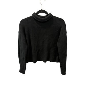 Lululemon Merino Wool Blend Rib Turtleneck Black Sweater Size 6 Women's Casual